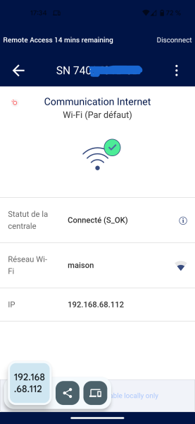 Erreur IP erronée en attente VE ERR:1006 borne V2C Trydan Gaillac