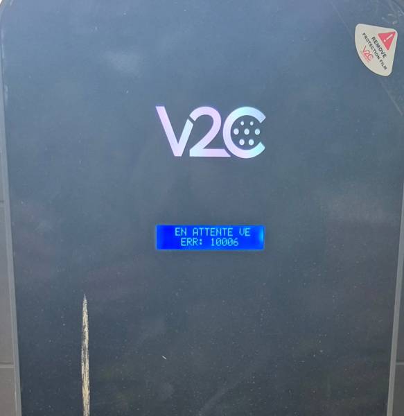 Erreur IP erronée en attente VE ERR:1006 borne V2C Trydan Montauban