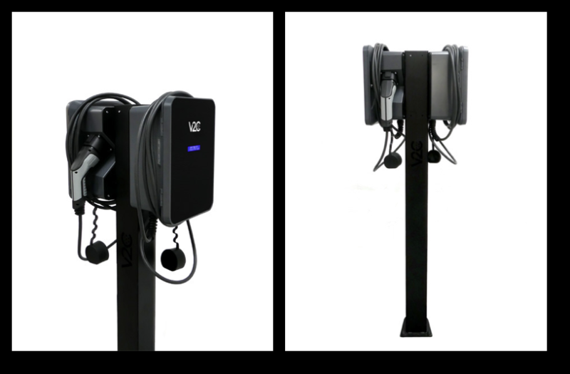 Installation d’une borne Trydan V2C sur piédestal : coup d’oeil sur ce socle élégant et robuste pour votre borne de recharge à Velizy-Villacoublay (78)